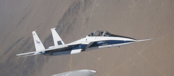 NASA’s F-15 research test bed will expose the Swept Wing Laminar Flow test article to speeds up to Mach 2, matching conditions presented during wind tunnel testing at NASA’s Langley Research Center. NASA’s F-15 research test bed will expose the Swept Wing Laminar Flow test article to speeds up to Mach 2, matching conditions presented during wind tunnel testing at NASA’s Langley Research Center. - Sputnik International