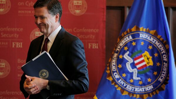 FBI Director James Comey listens as he is thanked for speaking at the Boston Conference on Cyber Security at Boston College in Boston, Massachusetts, US, March 8, 2017. - Sputnik International