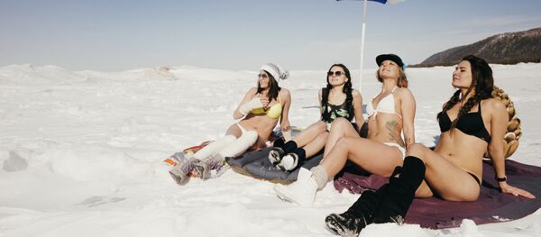 Meanwhile in Russia: Bikini Party at Frozen Lake Baikal Meanwhile in Russia: Bikini Party at Frozen Lake Baikal - Sputnik International