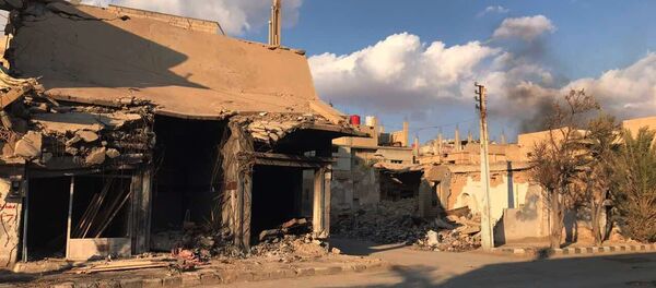 Buildings destroyed during combat activities in the residential part of Ancient Palmyra in Homs Governorate, Syria Buildings destroyed during combat activities in the residential part of Ancient Palmyra in Homs Governorate, Syria - Sputnik International