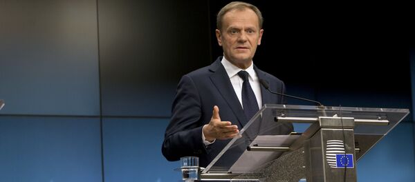 European Council President Donald Tusk speaks during a media conference at the end of an EU summit in Brussels - Sputnik International