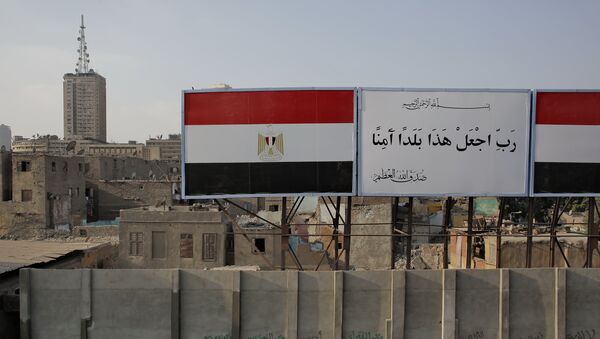 Banners with the Egyptian flag in Cairo's Bulaq district (file) - Sputnik International