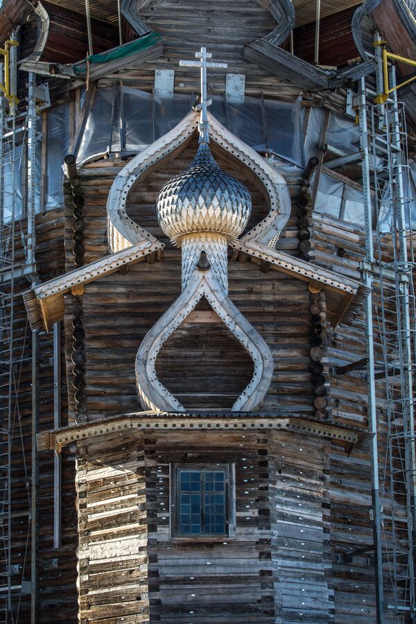 Dome of the Church of the Transfiguration in the open-air museum of Kizhi. - Sputnik International