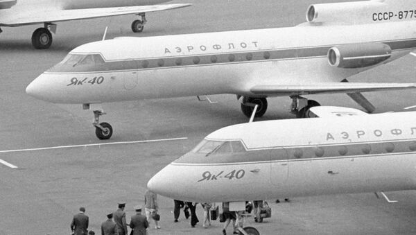 Yak-40 aircraft at Osh airport,  11.05.1974 - Sputnik International