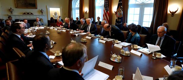US President Donald Trump (5th R) holds a meeting with his cabinet at the White House in Washington, U.S. March 13, 2017 - Sputnik International