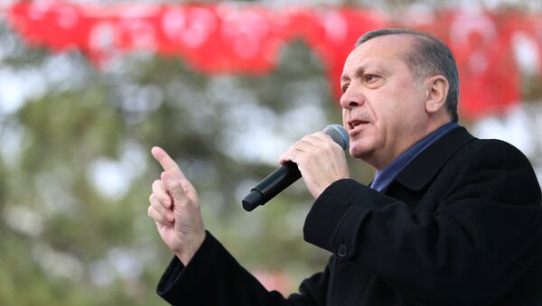 Turkish President Tayyip Erdogan speaks during a ceremony in Eskisehir, Turkey, March 17, 2017 - Sputnik International