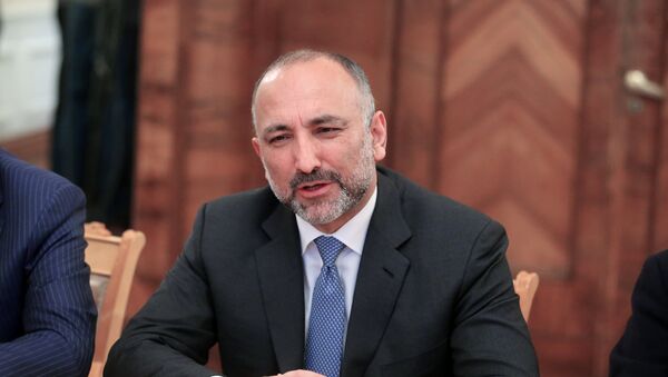 Afghanistan President's national security advisor Hanif Atmar during a meeting with Russian Foreign Minister Sergei Lavrov at the Russian Foreign Ministry's Reception House - Sputnik International