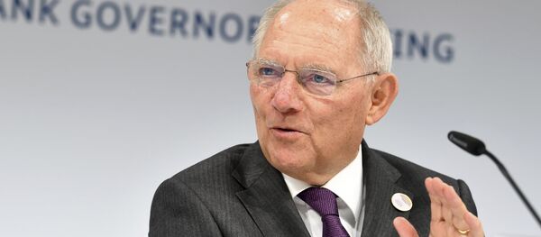 German Finance Minister Wolfgang Schaeuble speaks during a news conference during the G20 finance ministers meeting in Baden-Baden, southern Germany, Saturday, March 18, 2017 - Sputnik International
