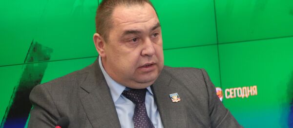 Leader of the LPR Igor Plotnitsky at a press conference in multimedia press center MIA Rossiya Segodnya in Simferopol - Sputnik International