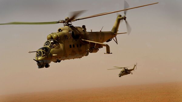Afghan Air Corps Mi-35 helicopters - Sputnik International