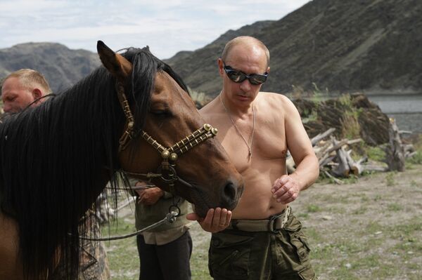 Vladimir Putin on vacation in Tyva Republic Vladimir Putin on vacation in Tyva Republic - Sputnik International