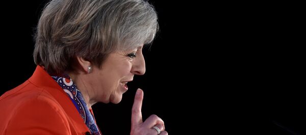 Britain's Prime Minister Theresa May speaks at the Conservative Party's Spring Forum in Cardiff, Wales, March 17, 2017. Britain's Prime Minister Theresa May speaks at the Conservative Party's Spring Forum in Cardiff, Wales, March 17, 2017. - Sputnik International