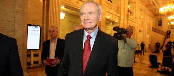 Northern Ireland's former Deputy First Minister Martin McGuinness leaves Assembly at Parliament Buildings in Stormont in Belfast, Northern Ireland, January 16, 2017. - Sputnik International