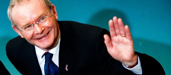 Sinn Fein chief negotiator Martin McGuinness visits the count centre in Ballymena, northern Ireland, March 8, 2007. - Sputnik International