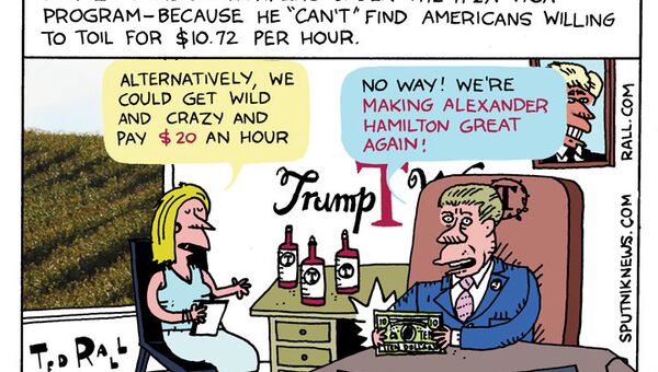 Trump Winery Cartoon - Sputnik International