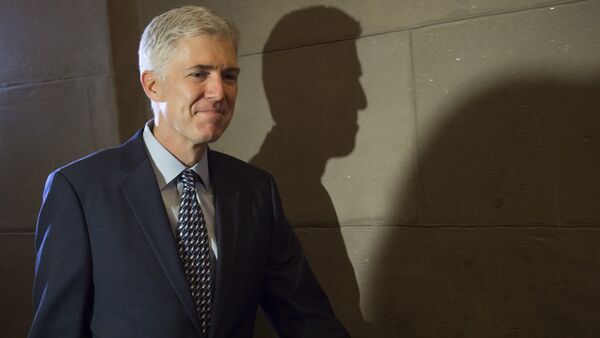 Supreme Court nominee Judge Neil Gorsuch arrives for a meeting at the US Capitol in Washington, DC - Sputnik International