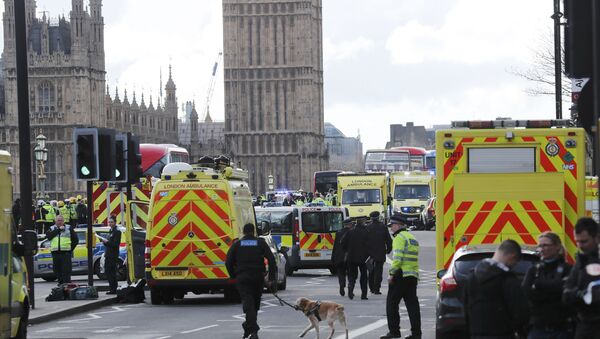 Emergency services respond after an incident on Westminster Bridge in London, Britain - Sputnik International