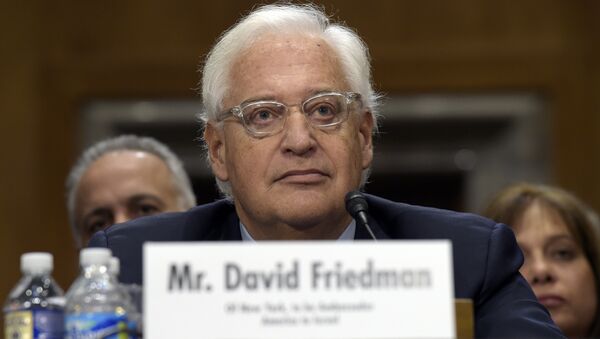 David Friedman, nominated to be U.S. Ambassador to Israel, testifies on Capitol Hill in Washington at his confirmation hearing before the Senate Foreign Relations Committee - Sputnik International