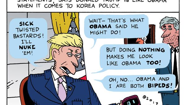 Trump North Korea Cartoon - Sputnik International