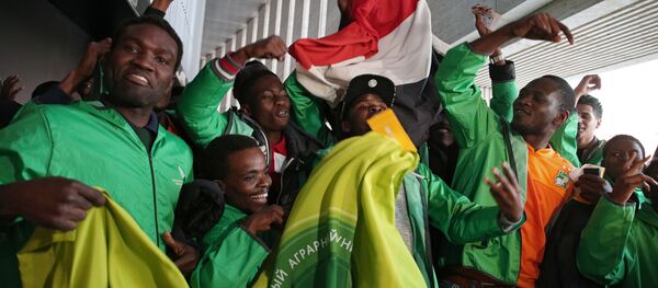 Fans at the friendly match between Russia and Cote d’Ivoire - Sputnik International