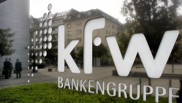 The logo of German KfW bank is seen in Frankfurt, central Germany, Thursday, Sept. 18, 2008 - Sputnik International