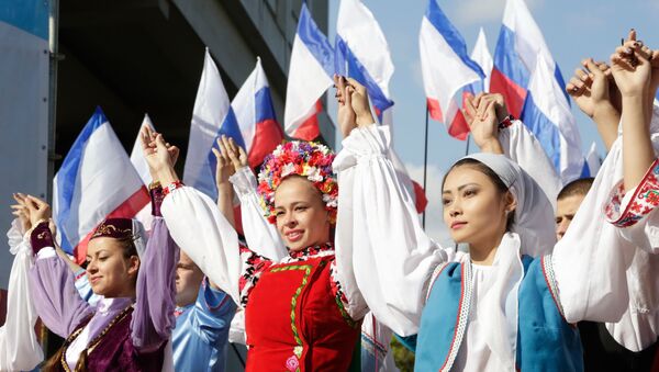 Celebrations of the Crimea National Flag Day in Simferopol - Sputnik International