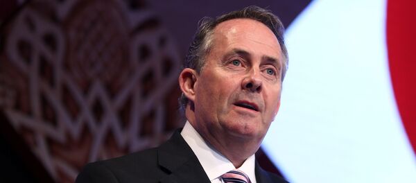 Britain's Secretary of State for International Trade Liam Fox speaks at the Qatar UK Business and Investment Forum in London, Britain March 27, 2017 Britain's Secretary of State for International Trade Liam Fox speaks at the Qatar UK Business and Investment Forum in London, Britain March 27, 2017 - Sputnik International