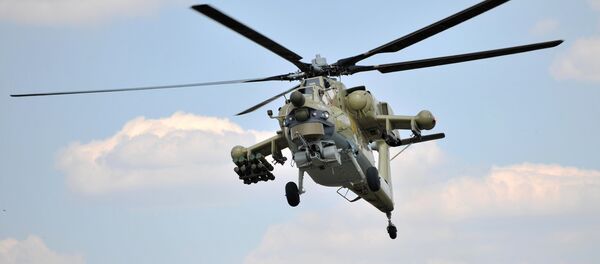 A Mi-28UB combat training helicopter during the first demonstration flight at the Rostvertol flight-test base in Rostov-on-Don. (File) A Mi-28UB combat training helicopter during the first demonstration flight at the Rostvertol flight-test base in Rostov-on-Don. (File) - Sputnik International