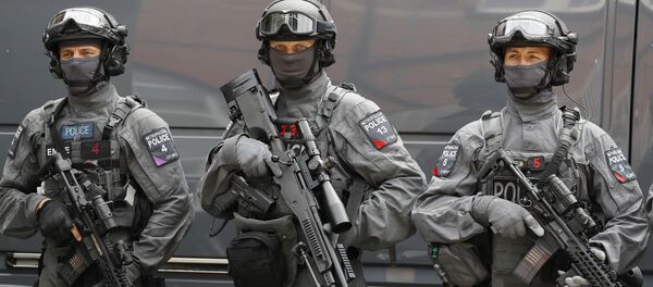 Police counter terrorism officers pose during a media opportunity in London, Wednesday, August 3, 2016. Police counter terrorism officers pose during a media opportunity in London, Wednesday, August 3, 2016. - Sputnik International