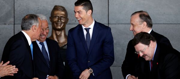 Real Madrid forward Cristiano Ronaldo attends the ceremony to rename Funchal airport as Cristiano Ronaldo Airport in Funchal, Portugal March 29, 2017. - Sputnik International