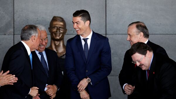 Real Madrid forward Cristiano Ronaldo attends the ceremony to rename Funchal airport as Cristiano Ronaldo Airport in Funchal, Portugal March 29, 2017. - Sputnik International