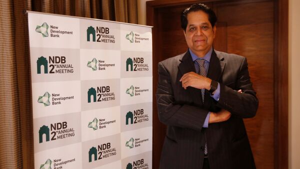 K. V. Kamath, President of New Development Bank, poses for a picture before start of an interview with Reuters, in New Delhi, India, March 30, 2017 - Sputnik International