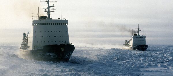 Soviet ice-breakers in the Chukchee Sea, the Arctic Ocean - Sputnik International