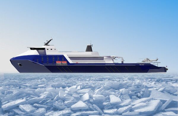 The 'Leader' nuclear icebreaker project. Concept art. The 'Leader' nuclear icebreaker project. Concept art. - Sputnik International