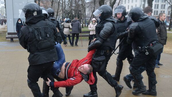 Unauthorized protest held in Minsk - Sputnik International