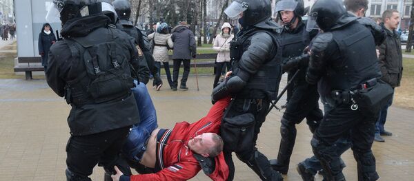 Unauthorized protest held in Minsk Unauthorized protest held in Minsk - Sputnik International