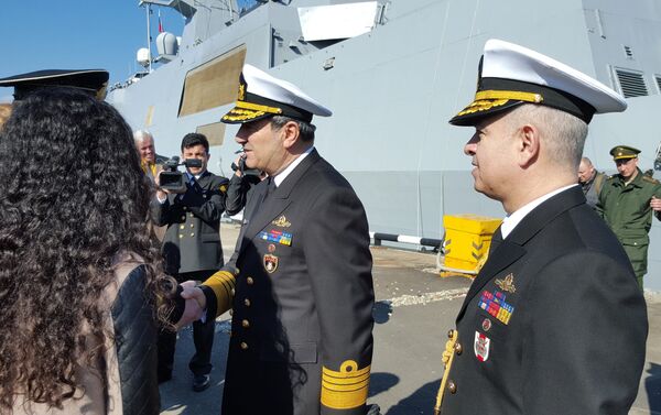 Turkish warships arrive st Russia's southern port of Novorossiysk - Sputnik International