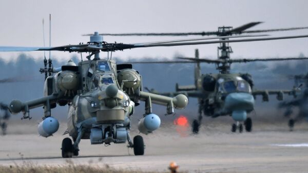Mi-28N and Ka-52 helicopters - Sputnik International
