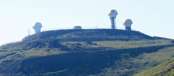 Partially refurbished clamshell radar towers that were once part of the national Nike Hercules missile site system established in the U.S. during the Cold War at Arctic Valley, nestled in the Chugach State Park in the greater municipality of Anchorage, Alaska (File) Partially refurbished clamshell radar towers that were once part of the national Nike Hercules missile site system established in the U.S. during the Cold War at Arctic Valley, nestled in the Chugach State Park in the greater municipality of Anchorage, Alaska (File) - Sputnik International