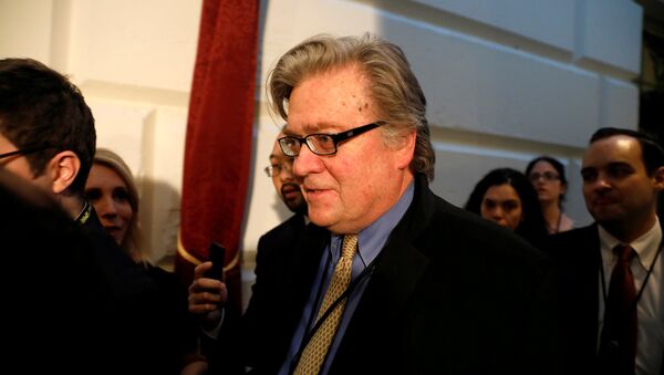 White House Chief Strategist Steve Bannon departs after a meeting about the American Health Care Act on Capitol Hill in Washington, D.C., U.S. (File) - Sputnik International