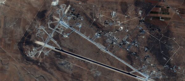 This Oct. 7, 2016 satellite image released by the U.S. Department of Defense shows Shayrat air base in Syria. The United States blasted a Syrian air base with a barrage of cruise missiles on Friday, April 7, 2017 in fiery retaliation for this week's gruesome chemical weapons attack against civilians. - Sputnik International