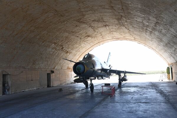 The United States carried out a missile attack on an air base in Syria Thursday - Sputnik International