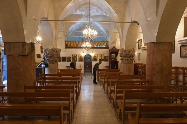 A church in the Christian town of Mhardeh north of Hama liberated by the Syrian army from militants A church in the Christian town of Mhardeh north of Hama liberated by the Syrian army from militants - Sputnik International