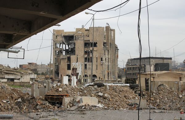 Destroyed buildings in Mosul - Sputnik International