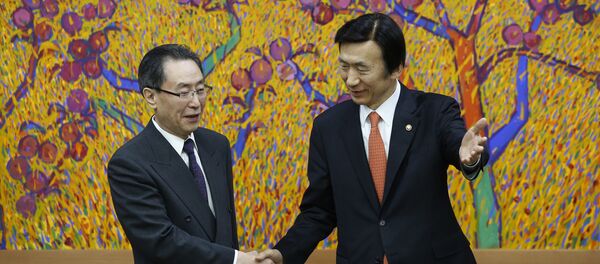 (File) Chinese chief nuclear envoy Wu Dawei (L) is greeted by South Korea's Foreign Minister Yoon Byung-se (R) during his visit to the Foreign Ministry in Seoul on February 29, 2016 (File) Chinese chief nuclear envoy Wu Dawei (L) is greeted by South Korea's Foreign Minister Yoon Byung-se (R) during his visit to the Foreign Ministry in Seoul on February 29, 2016 - Sputnik International
