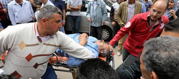 A victim is seen on a stretcher after a bomb went off at a Coptic church in Tanta, Egypt, April 9, 2017 A victim is seen on a stretcher after a bomb went off at a Coptic church in Tanta, Egypt, April 9, 2017 - Sputnik International