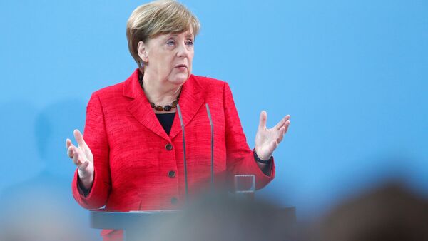 German Chancellor Angela Merkel attends an event that is honouring volunteers who help refugees, in Berlin, Germany, April 7, 2017. - Sputnik International