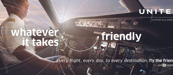 United Airlines advertisement - Sputnik International