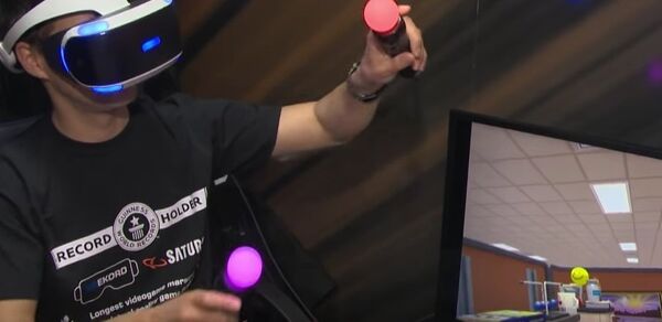 28 hours in Virtual Reality: Austrian Gamer Smashes Guinness World Record 28 hours in Virtual Reality: Austrian Gamer Smashes Guinness World Record - Sputnik International