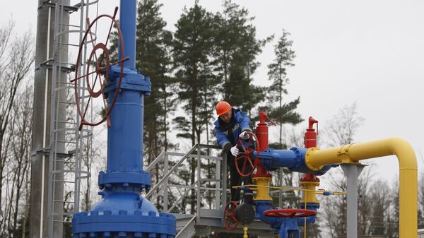 The ceremony of launching the JSC Gazprom's gas distribution station Zapadnaya opened after reconstruction near the village of Atolino (Minsk District). (File) - Sputnik International
